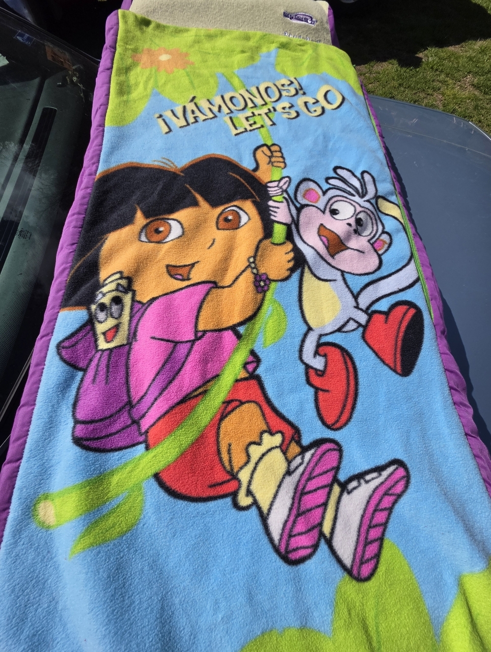 Vintage 2004 Dora the Explorer Marshmallow Ready Bed Sleeping Bag INFLATABLE - Picture 4 of 11